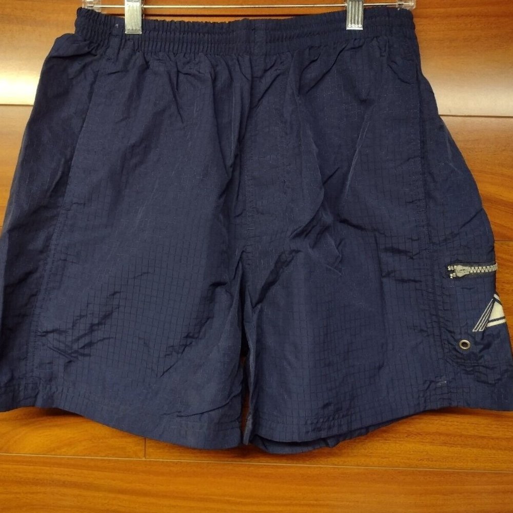 Men's Vintage L.A. Blues Size Medium Nylon Polyester Blue Swim Trunks